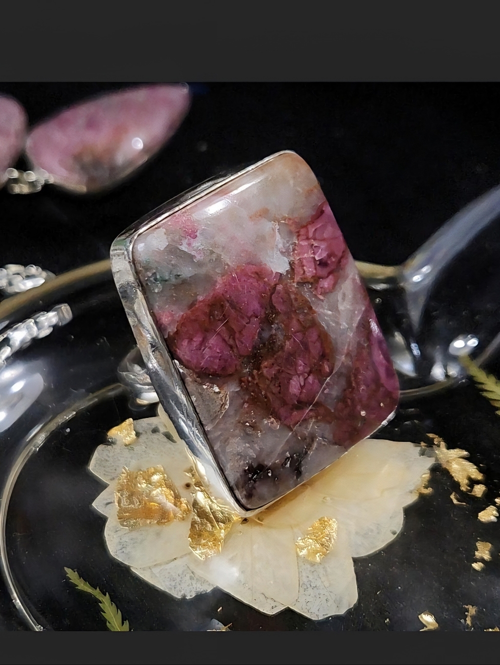 Size 10 Purple Pink Stone Women's Ring - Unbranded